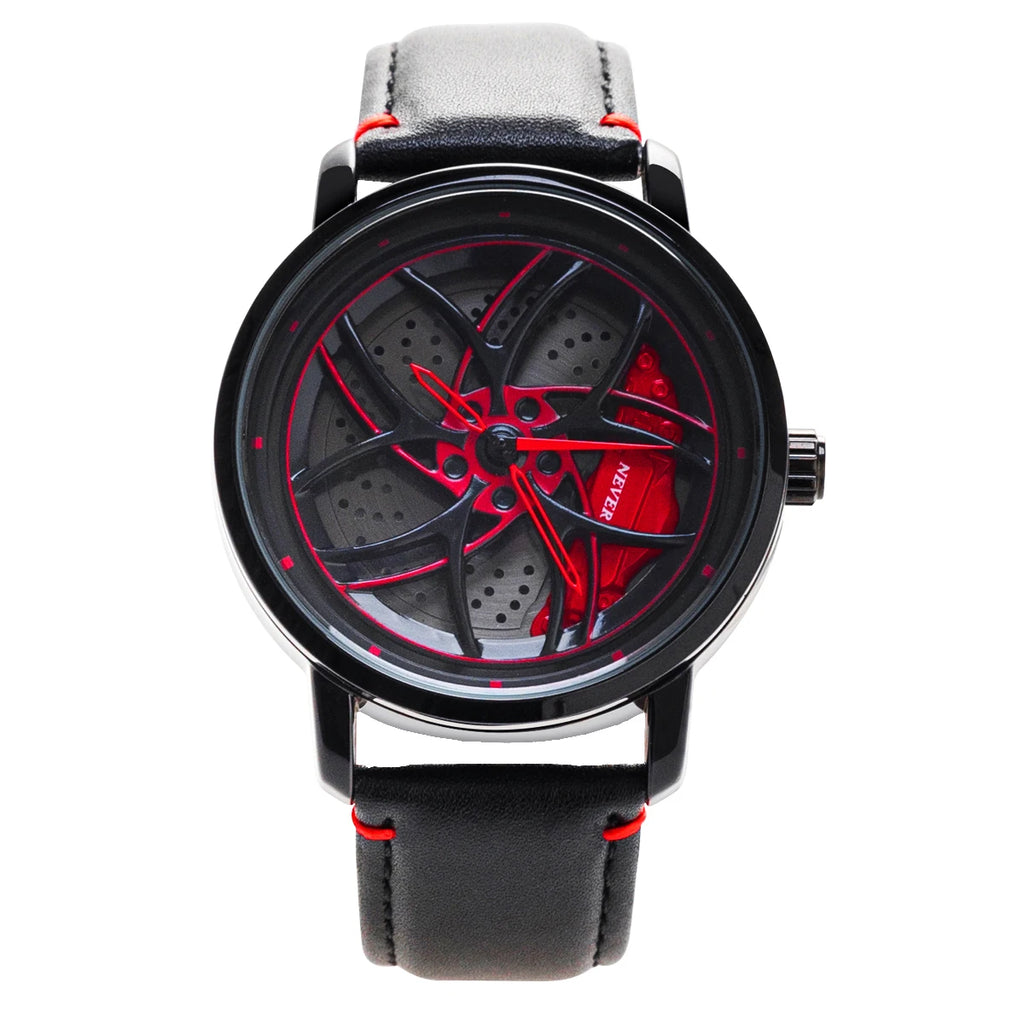Montre Homme UTHAI CQ323 Squelette Roue Tournante Quartz – Design Unique Cool Cadeau