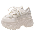 Sneakers Mesh Wedge 8.5cm Femme Chunky 2025 – Plateforme Respirante Talon Caché Été