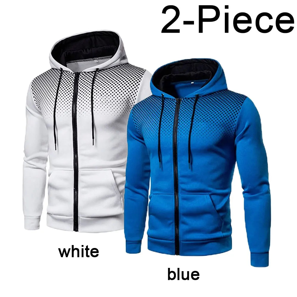 Ensemble Homme Polaire Couleur Unie Sweat Zippé + Pantalon + Bonnet Casual Sport Style Américain Européen Automne Hiver Confortable – Set 3 Pièces Premium | Mode Homme Sport Premium