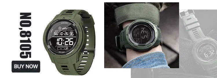 Montre Homme Digital Rectangle 8116 Double Fuseau – Sport Étanche 50M Électronique 2025
