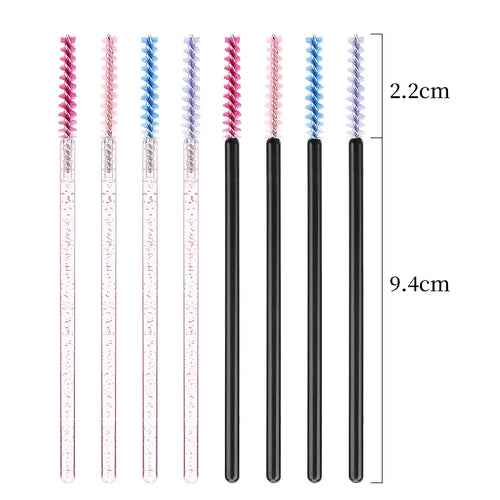Brosses Crystal Cils & Sourcils Jetables – Lot 50 Pcs | Peigne Mascara & Extension