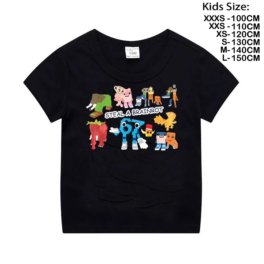 T-Shirt Enfant BrainRot Mème Gamer Drôle 67 Six Seven Italian Brainrot Gaming Y2K Humour Viral TikTok Garçon Ado Tendance – Tee Shirt BrainRot Premium Gaming | Mode Enfant Gaming Viral Premium