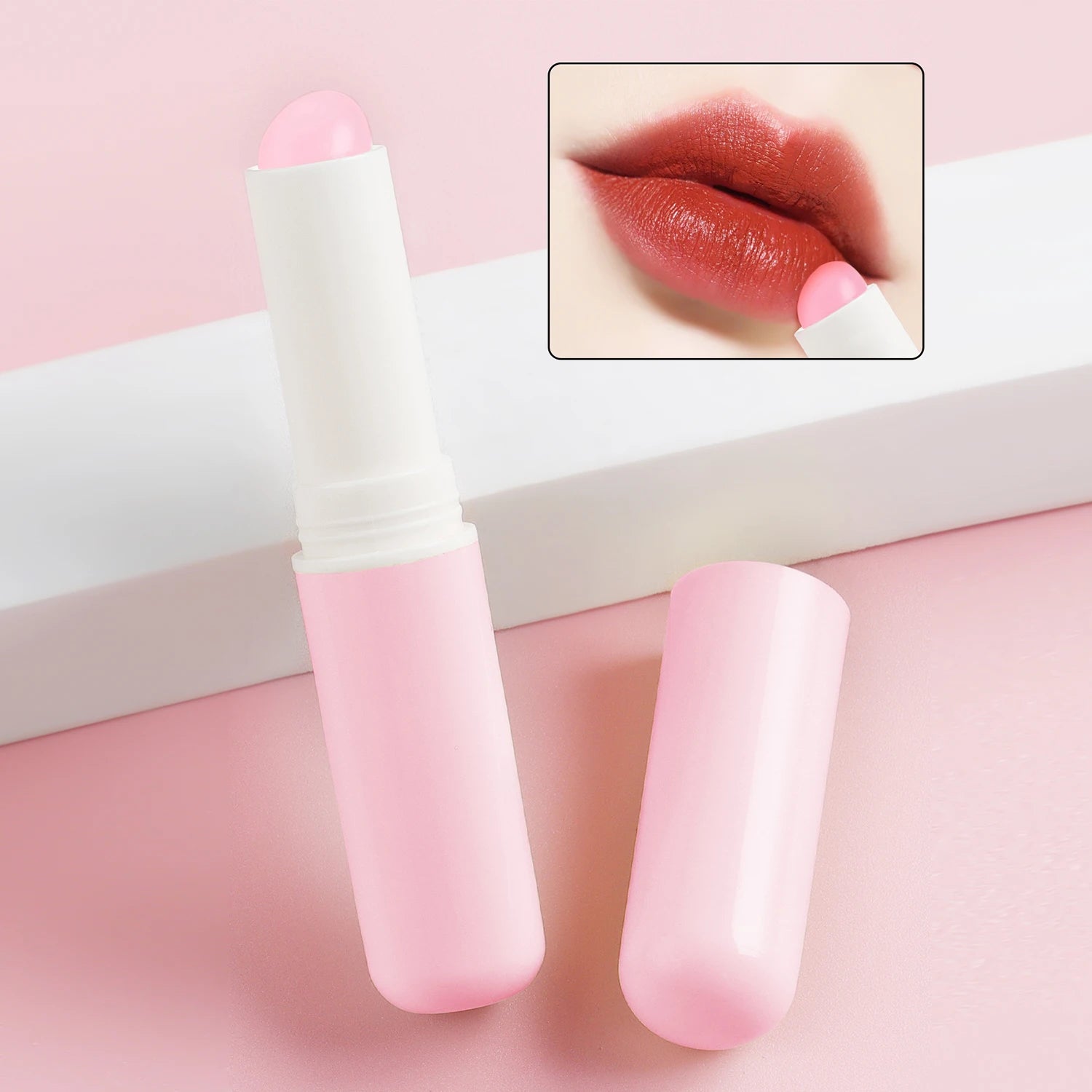 Pinceau à Lèvres Portable Couvert Kawaii – Application Précise Rouge à Lèvres | Outil Maquillage Lèvres