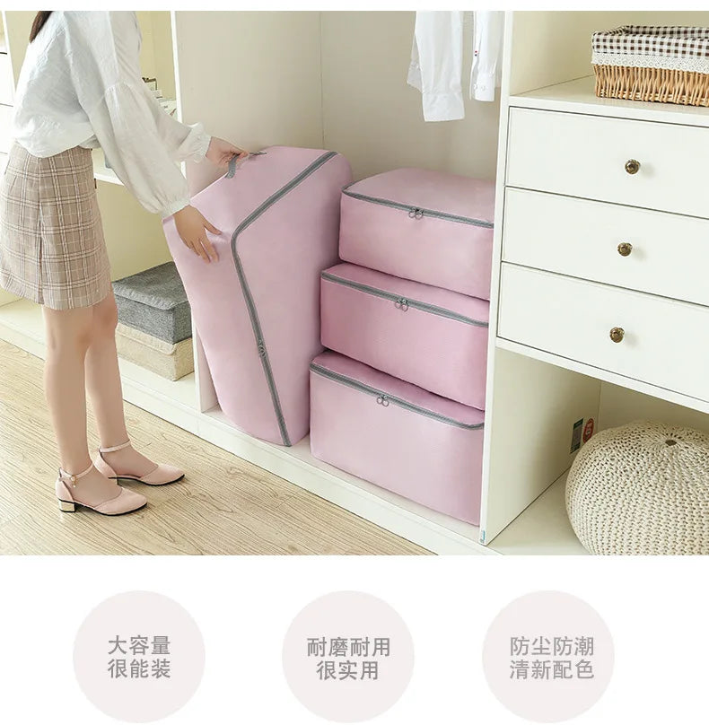 Sacs de Rangement Pliables Grande Capacité – Housse Anti-Humidité Vêtements Couettes Armoire