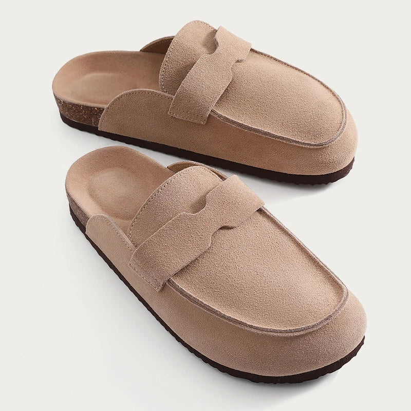 Clogs Liège Suède Unisexe Plage Non-Slip Smile – Mules Outdoor Maison Fashion
