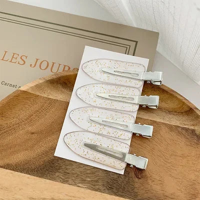 Pinces Cheveux Sans Pli Lot 4 Pcs – Barrettes No Crease Curl Clip | Coiffure Frange & Styling