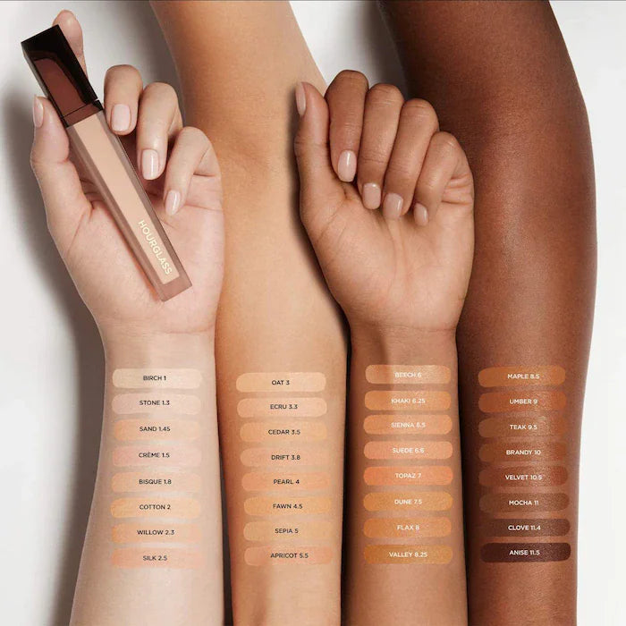 Fond de Teint Liquide Correcteur Hourglass Multicolore – Hydratant Longue Tenue Fini Délicat | Maquillage Coton Avoine