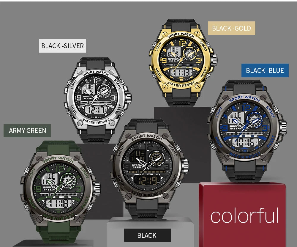 Montre Homme SANDA 6024 Militaire Sport Luxe Quartz 5ATM Étanche – Robuste & Fashion