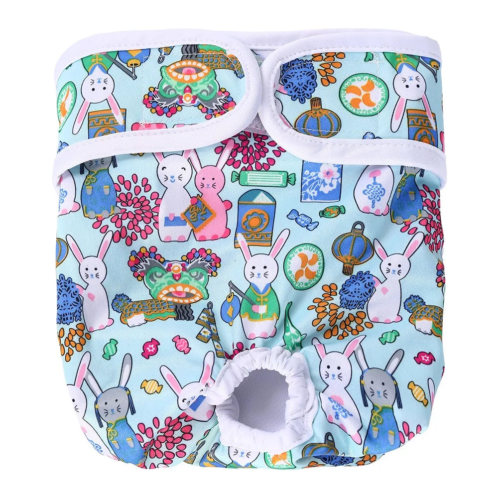 Couche Chienne Lavable BIAI – Culotte Physiologique Étanche Soie Glacée Douce Réutilisable