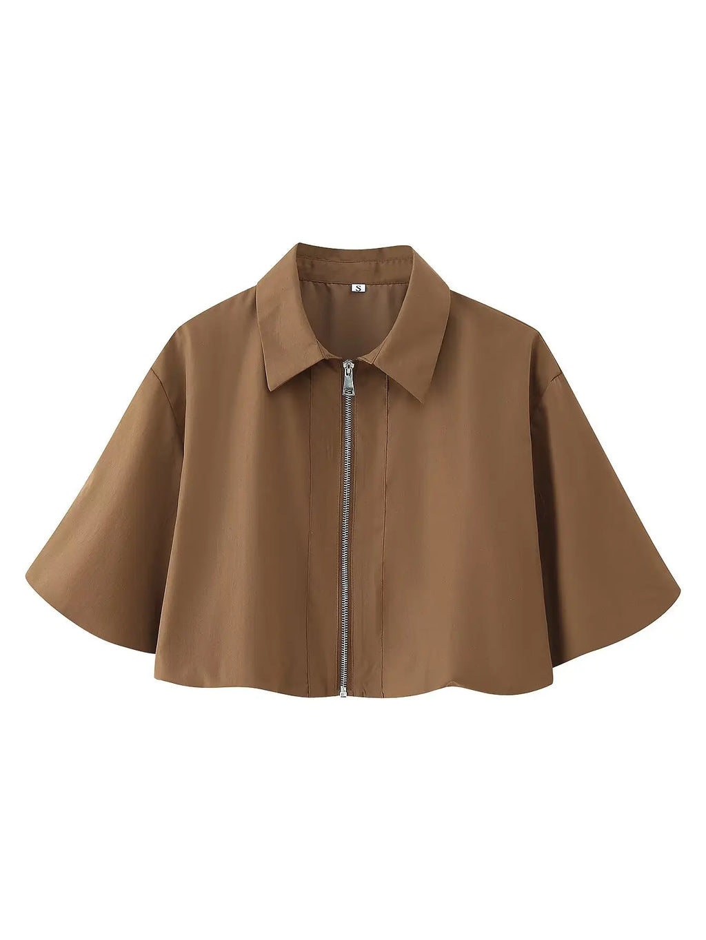 2-teiliges Damen-Set – kurze Jacke mit Reißverschluss & plissierter Rock mit Blumenmuster und hoher Taille | Herbst