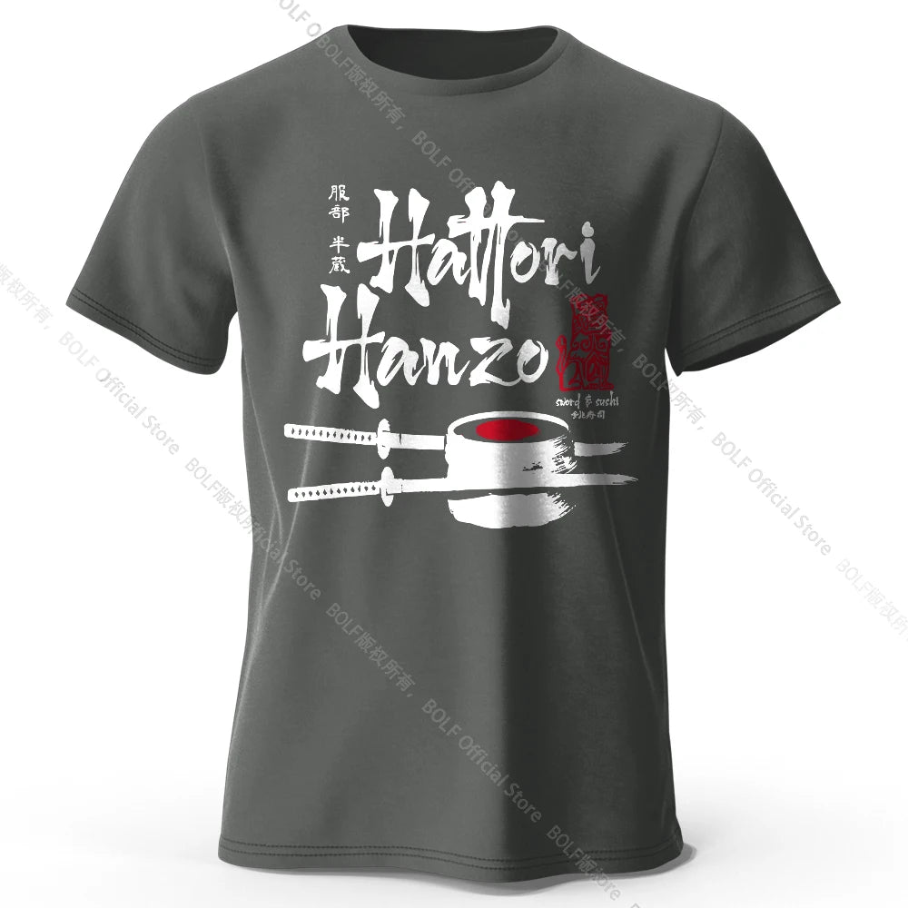 T-Shirt Unisexe Hattori Hanzo Imprimé 100% Coton Oversize Ninja Samouraï Graphic Tee Streetwear Été Pop Culture Japonaise Tendance – T-Shirt Ninja Samouraï Premium Oversize | Mode Unisexe Pop Culture Japonaise Premium