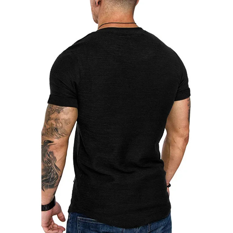 T-Shirt Homme Manches Courtes Col Rond – Casual Été Basique Léger Fashion Sport Running Actif | Mode Homme Premium