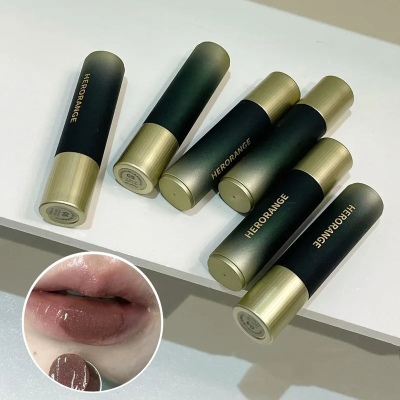 Gloss Jelly Chocolat Brun – Stylo Miroir Nacré Waterproof | Lèvres Hydratées & Brillantes