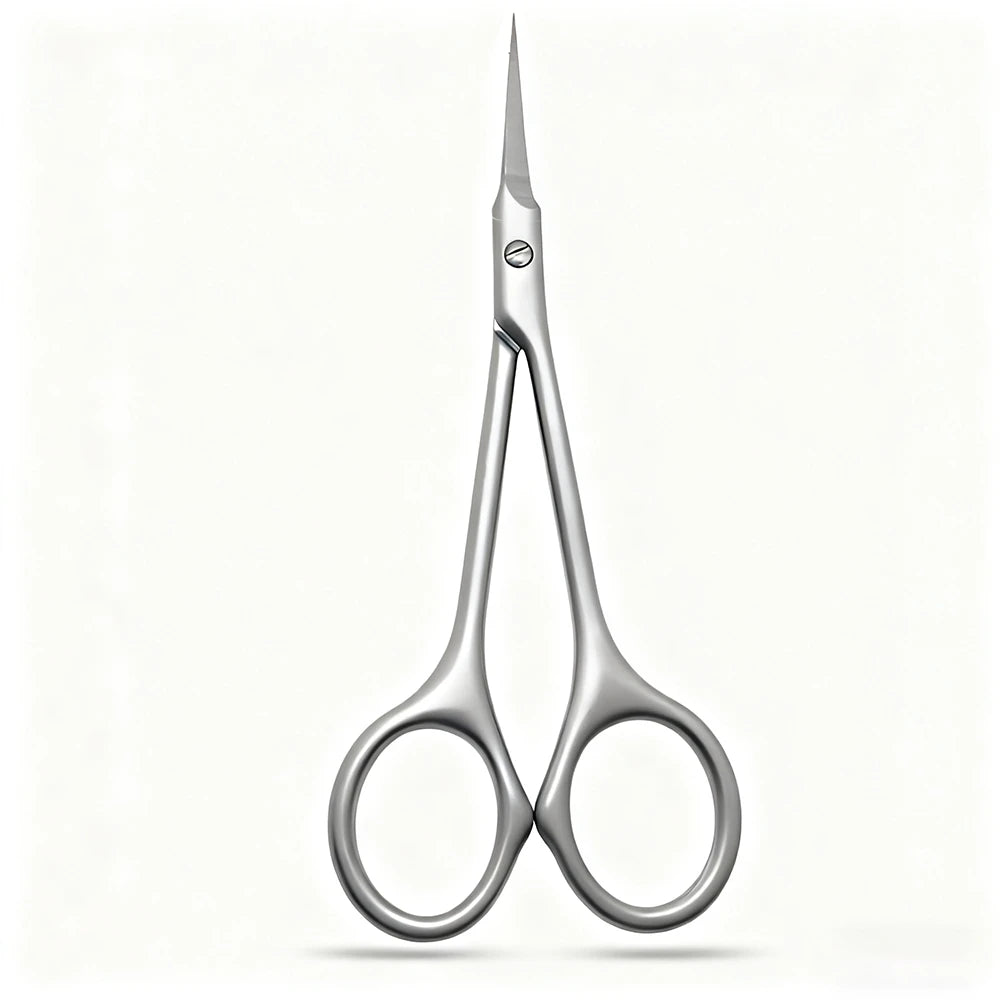Ciseaux Manucure Inox Style Russe – Lame Courbée Ultra-Tranchante | Coupe-Ongles & Outil Beauté Professionnel