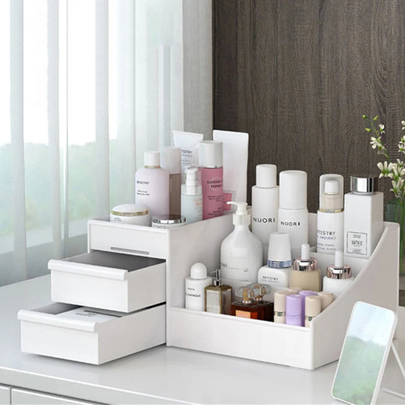 Organisateur Maquillage à Tiroirs - Rangement Pinceaux, Rouges à Lèvres & Soins
