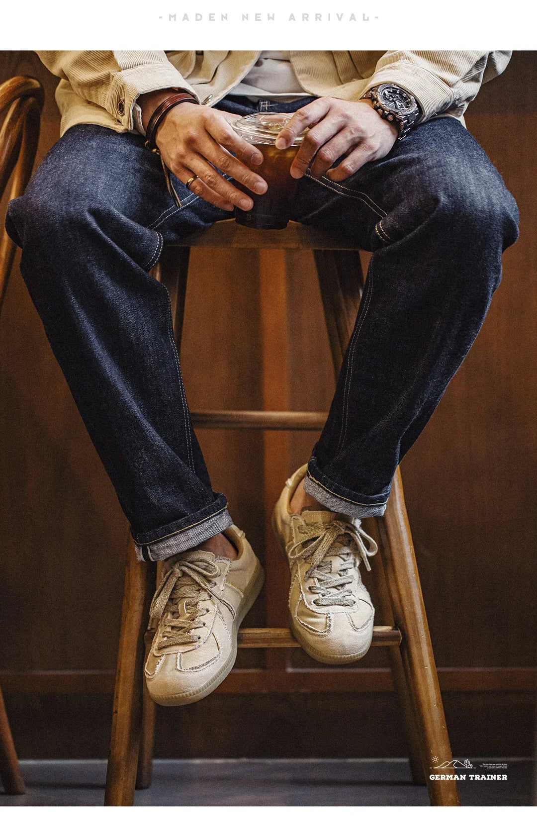 Maden Desert Dune Canvas Rétro Homme – Chaussures Sport Légères Semelle Douce Printemps Été