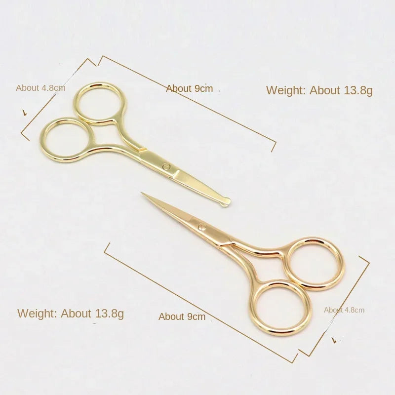Ciseaux Maquillage Style Européen 9CM – Inox Professionnel | Sourcils, Poils de Nez & Manucure