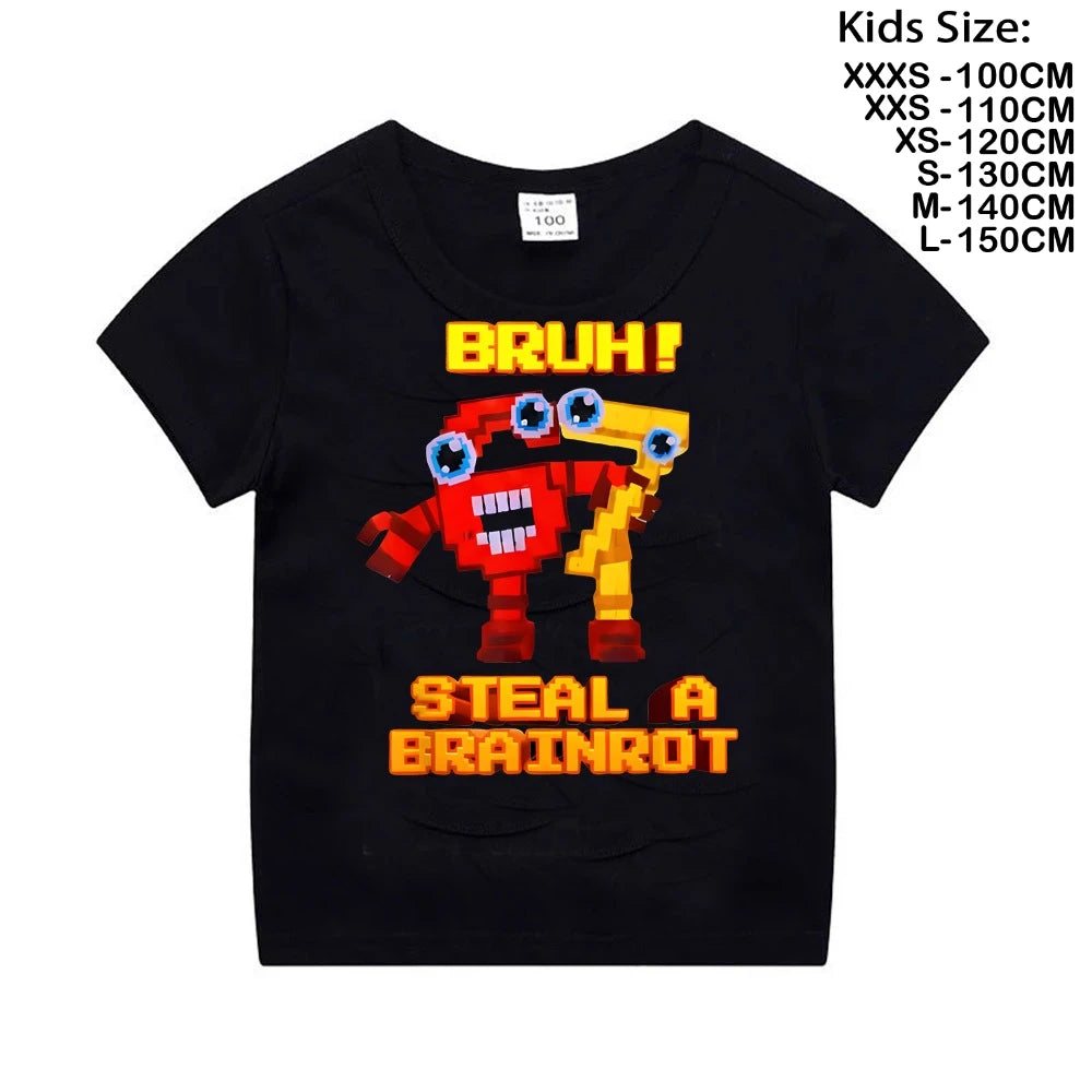 Kinder T-Shirt BrainRot Meme Gamer Lustig 67 Six Seven Italian Brainrot Gaming Y2K Humor Viral TikTok Jungen Teenager Trend – T-Shirt BrainRot Premium Gaming | Kindermode Gaming Viral Premium