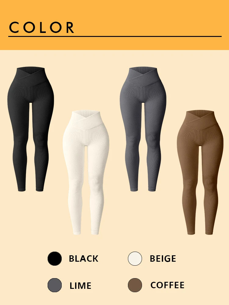 Legging Yoga Femme Hiver Taille Haute Gainant Fessier – Pantalon Sport Thermique Sculptant