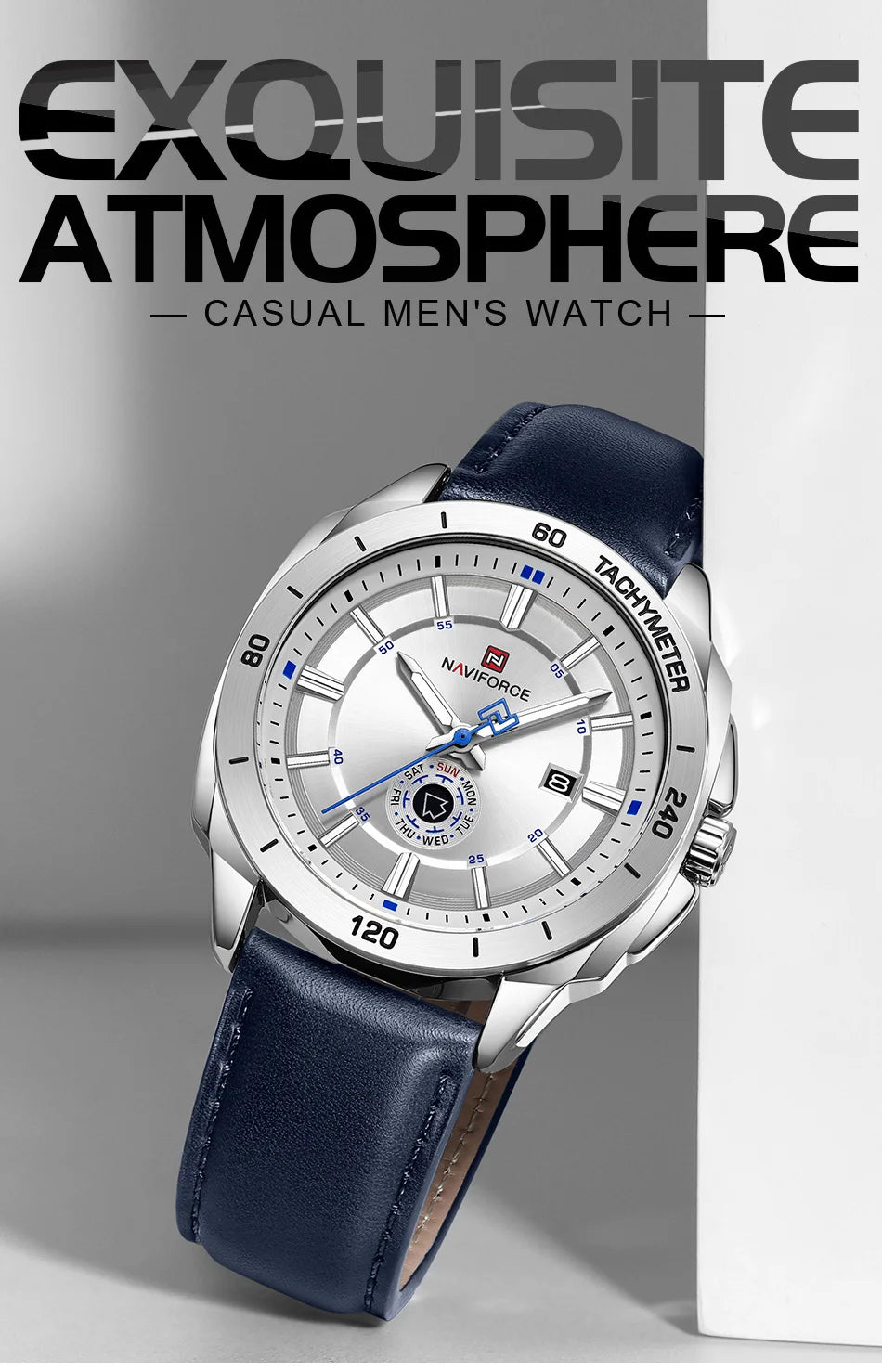 Montre Homme NAVIFORCE 2026 Quartz Cuir Sport Casual Jour Date – Élégante Fashion