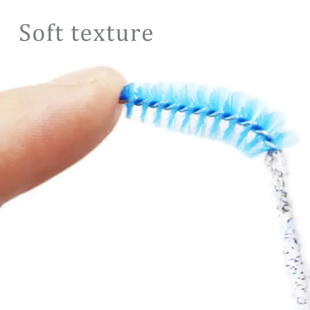Lot 50 Brosses à Cils Jetables Crystal – Extensions de Cils & Application Mascara Professionnelle | Usage Unique