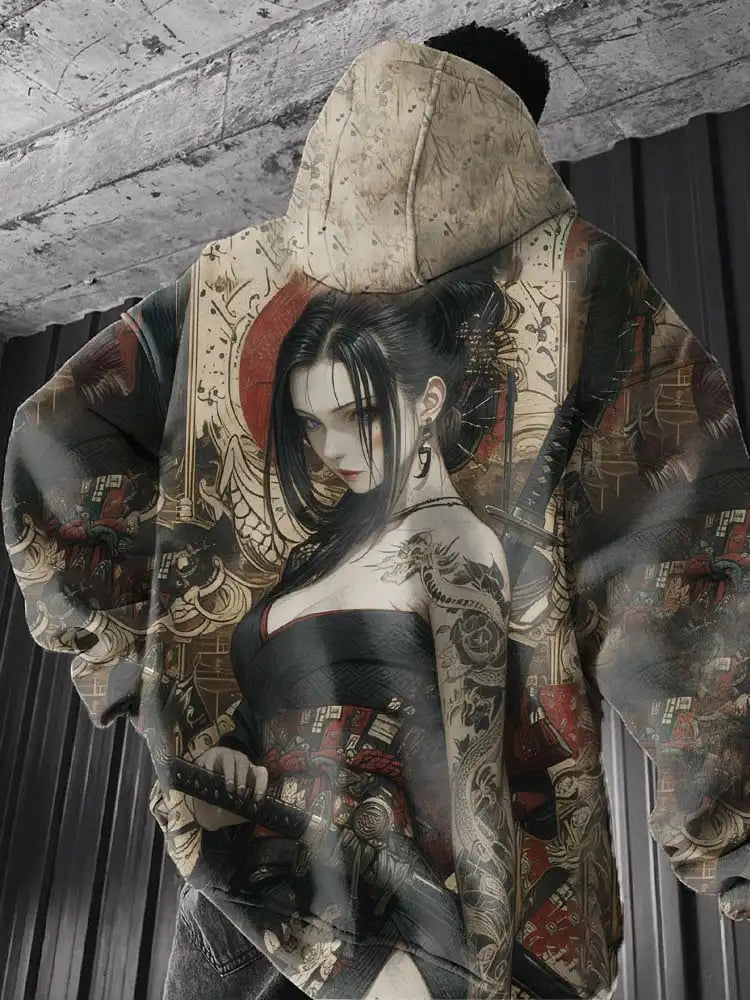 Herren-Kapuzenpullover Anime Girl 3D-Druck Oversize Langarm Pullover Casual Fashion Otaku Manga Trend Streetwear – Hoodie Anime Premium 3D Oversize | Herrenmode Anime Otaku Premium