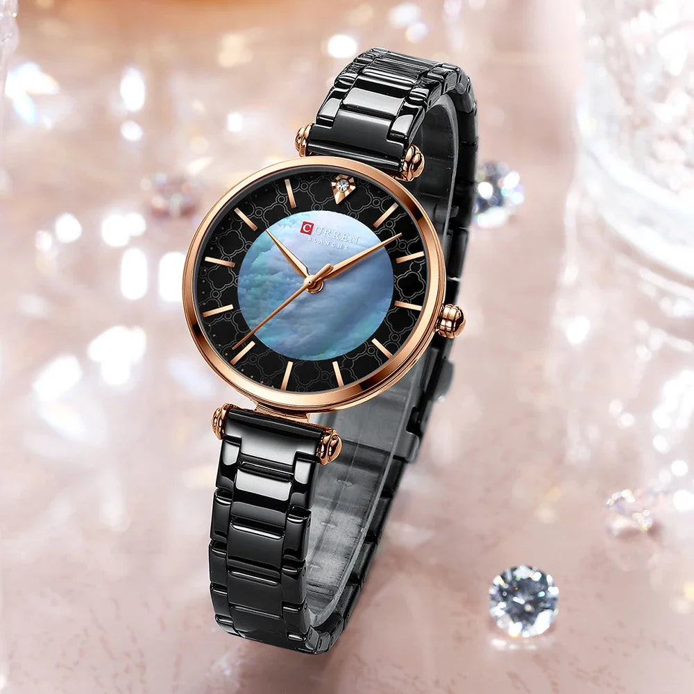 Montre Femme CURREN Luxe Quartz Japonais – Acier Inoxydable Étanche Élégante Fashion