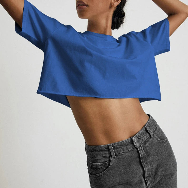 Top Sport Femme Y2K Manches Courtes – Yoga, Danse & Fitness | Coupe Ample Tendance | T-Shirt Sportif Polyvalent Été