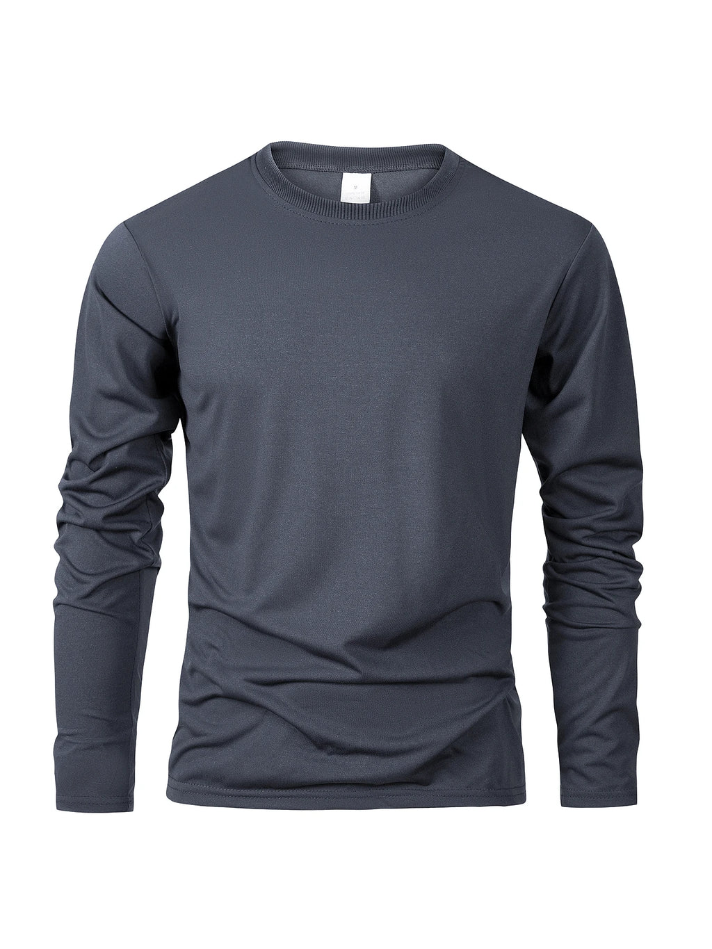Herren Langarmshirt Unifarben Baumwolle – Rundhals Unisex | Freizeit, Fitness & Laufen | Komfort & Zeitloser Stil