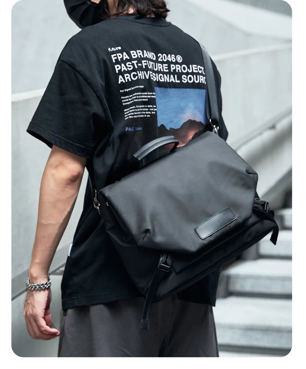 Sac Messenger Homme Laptop Imperméable – Sacoche Business Crossbody Grande Capacité Vélo École