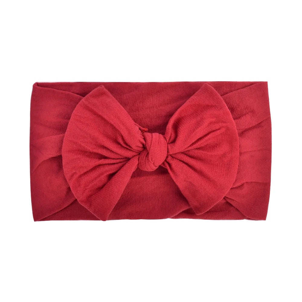 Bandeau Nœud Bébé Fille Élastique Large – Turban Headband Accessoire Cheveux 48 Couleurs