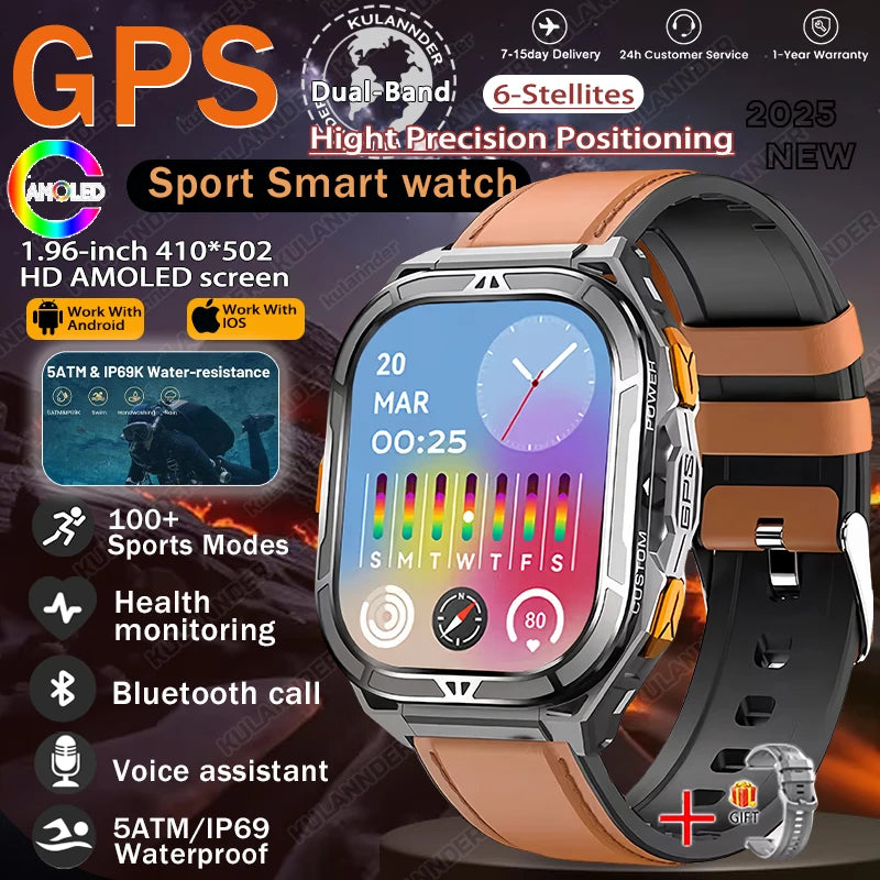 Smartwatch XIAOMI Sport GPS Kompass Anruf BT Höhenmesser Gesundheit – Wasserdicht 3ATM Schwimmen