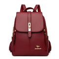 Damen Rucksack Leder Vintage Großes Fassungsvermögen – Schulrucksack Reise Daypack Schick