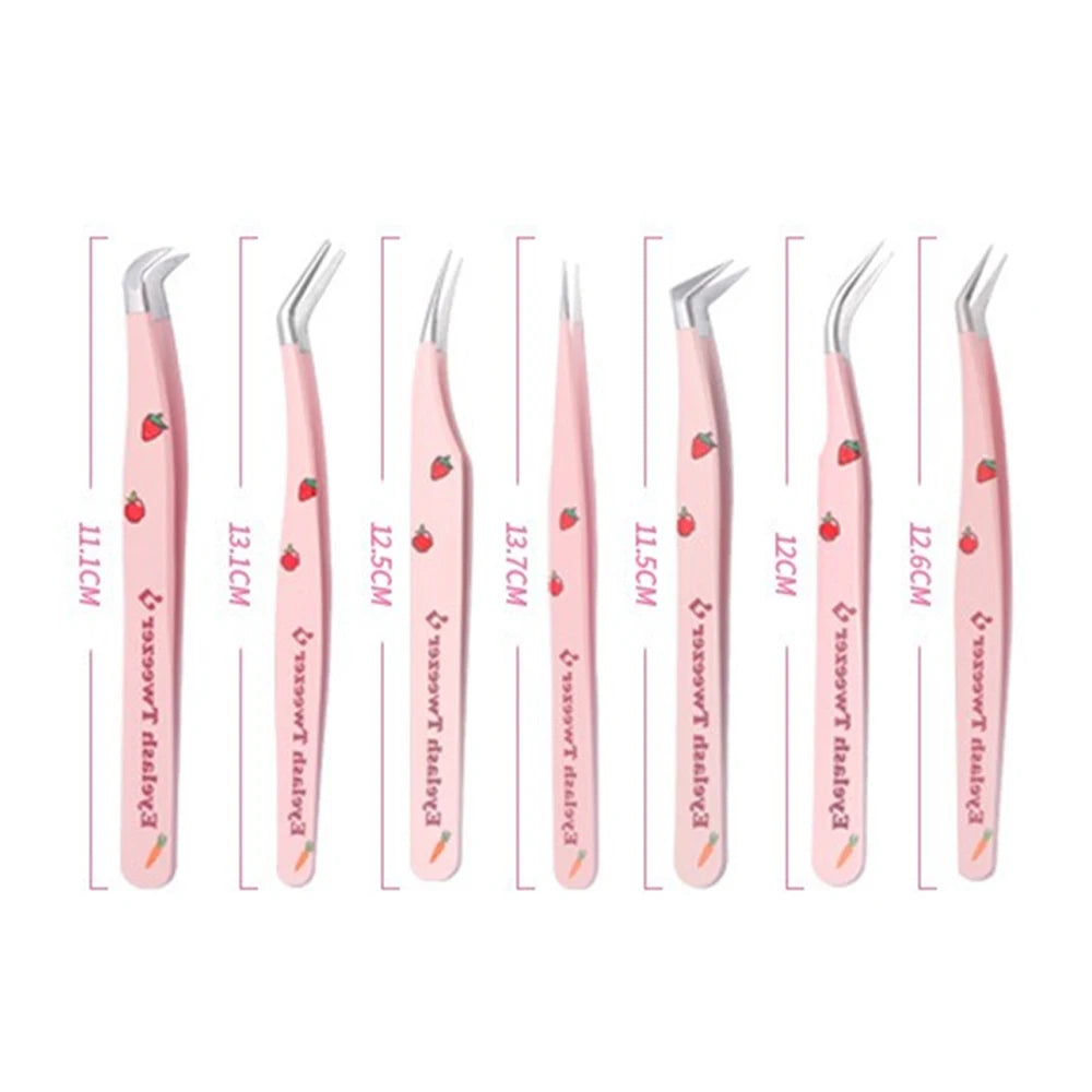Pinces Extension Cils Inox – Outil Pose Cils & Nail Art | Ramasse-Strass