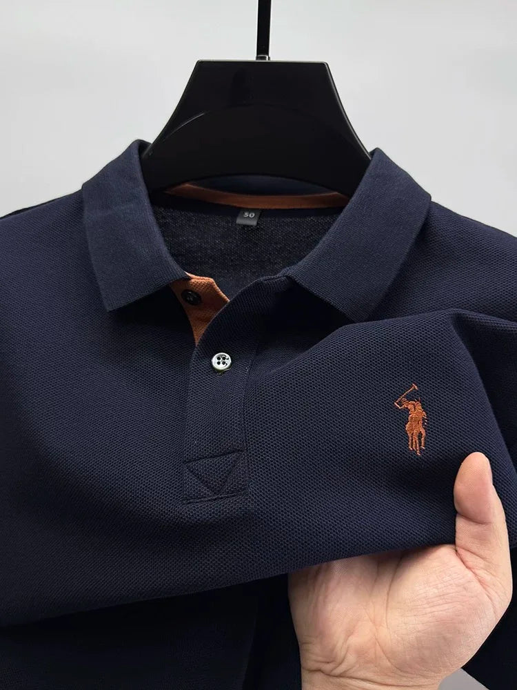 Polo Homme 100% Coton Manches Courtes Broderie Poney Élégant Golf Casual Été – Style Designer Premium | Mode Homme Luxe