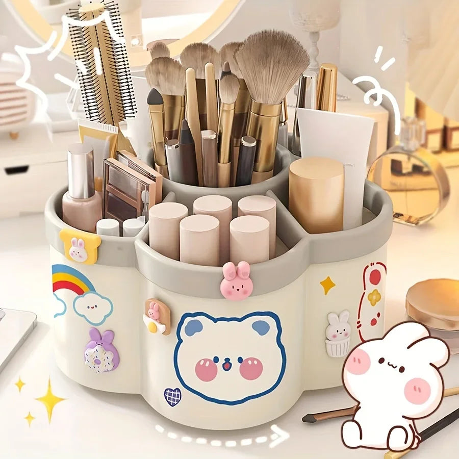 Porte-Stylos 360° Rotatif Multifonction – Organisateur Bureau Maquillage Papeterie Étudiant
