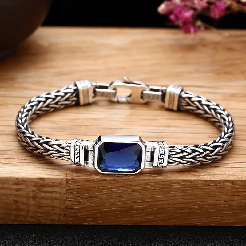 Bracelet Cord Tressé Main 5MM Couleur Argent – Style Retro & Hip Hop | Bijou Unisexe Homme & Femme | Accessoire Mode Tendance