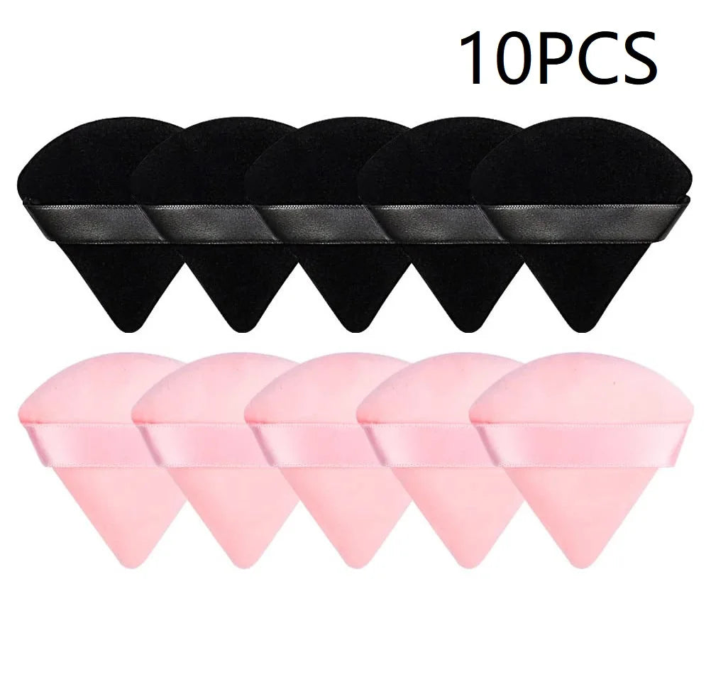 Éponges Triangle Puff Maquillage – Lot 10 Pcs | Blender Poudre & Fond de Teint