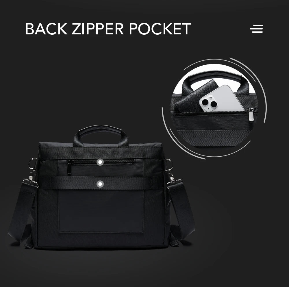 Sac Messenger Homme Laptop Imperméable – Sacoche Business Crossbody Grande Capacité Vélo École