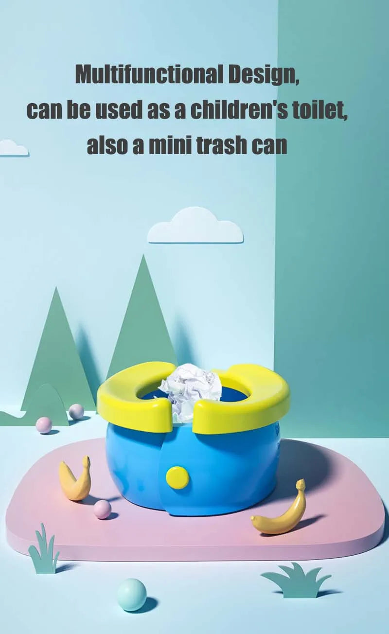 Pot Bébé Portable Pliable Voyage – Siège Toilette Enfant + Sac Rangement & 20 Sacs Poubelle