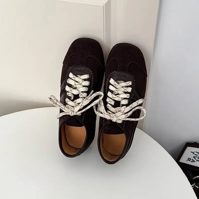 ASUMER Sneakers Suède Vache Femme 34-43 – Flat Confortables Casual Printemps Été