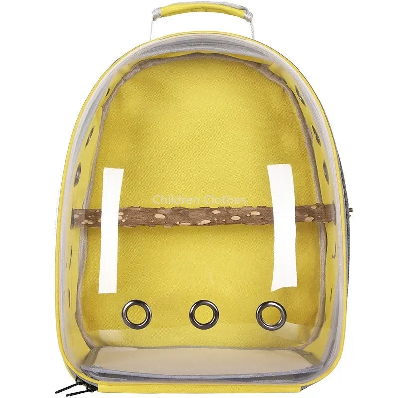 Sac Transport Perroquet & Oiseaux Backpack Acrylique – Perchoir, Mangeoire, Cage Portable | Perruche, Cocatièl & Lapin