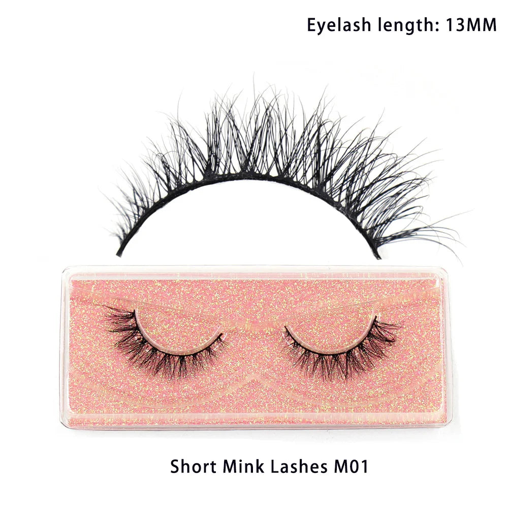 Faux Cils Naturels Courts Fluffy LEHUAMAO – Volume 12-15mm Wispy | Extension Cils Vison Maquillage
