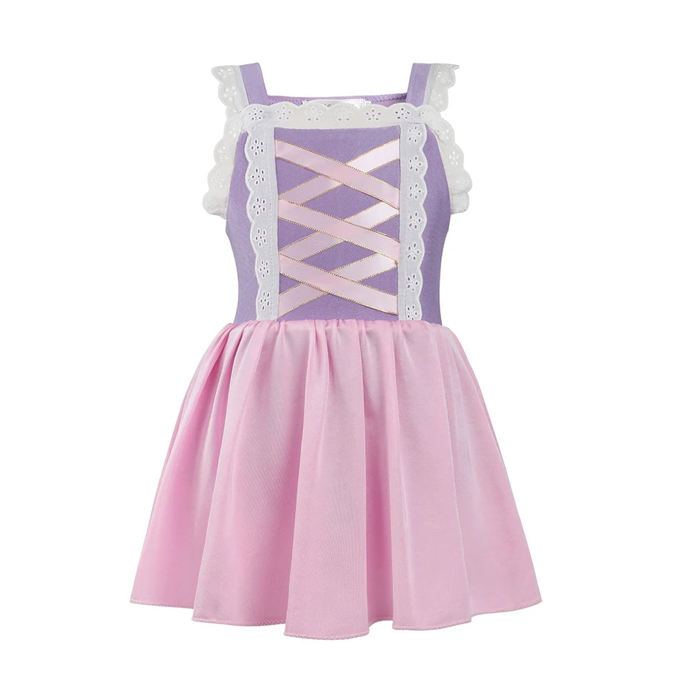 Maillot de Bain Fille Princesse Sirené – Costume Plage Piscine Été Enfant Anna Elsa Raiponce Mirabel