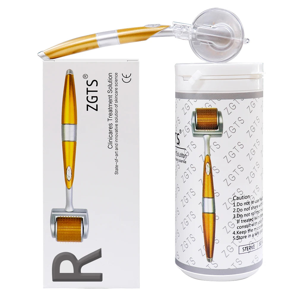 Derma Roller Professionnel 540 Aiguilles – Croissance Cheveux & Barbe, Soin Visage & Corps | 0.2mm 0.25mm 0.3mm