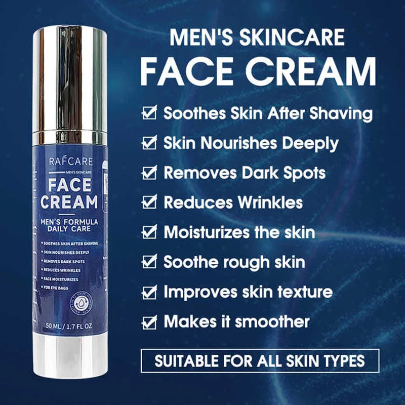 Crème Visage Homme Collagène & Rétinol – Anti-Âge, Hydratante & Anti-Rides | Acide Hyaluronique | Soin Quotidien