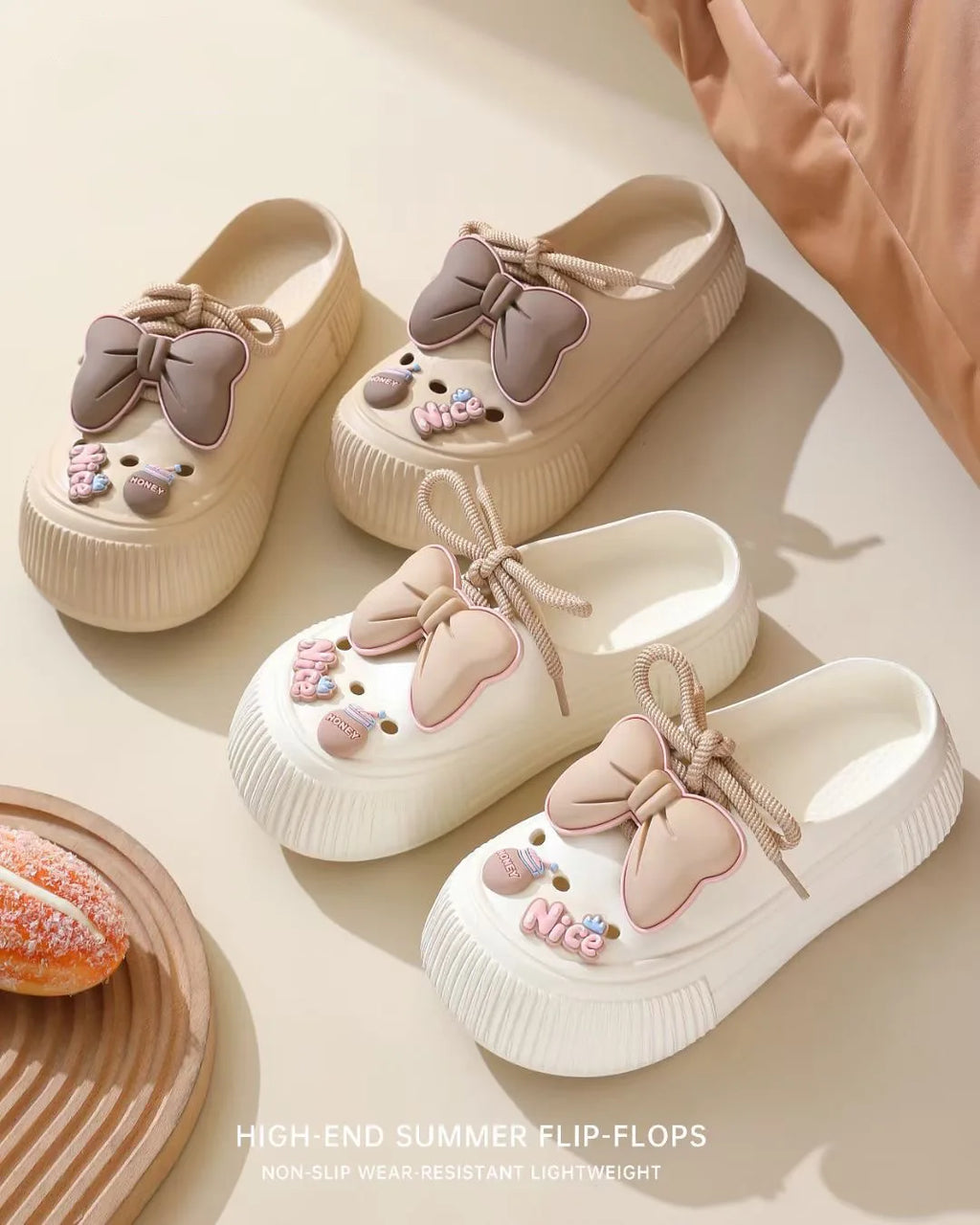 Sandales DIY Plateforme EVA Fleurs Plage 2025 – Semelle Épaisse Anti-Glisse Jardin Clogs