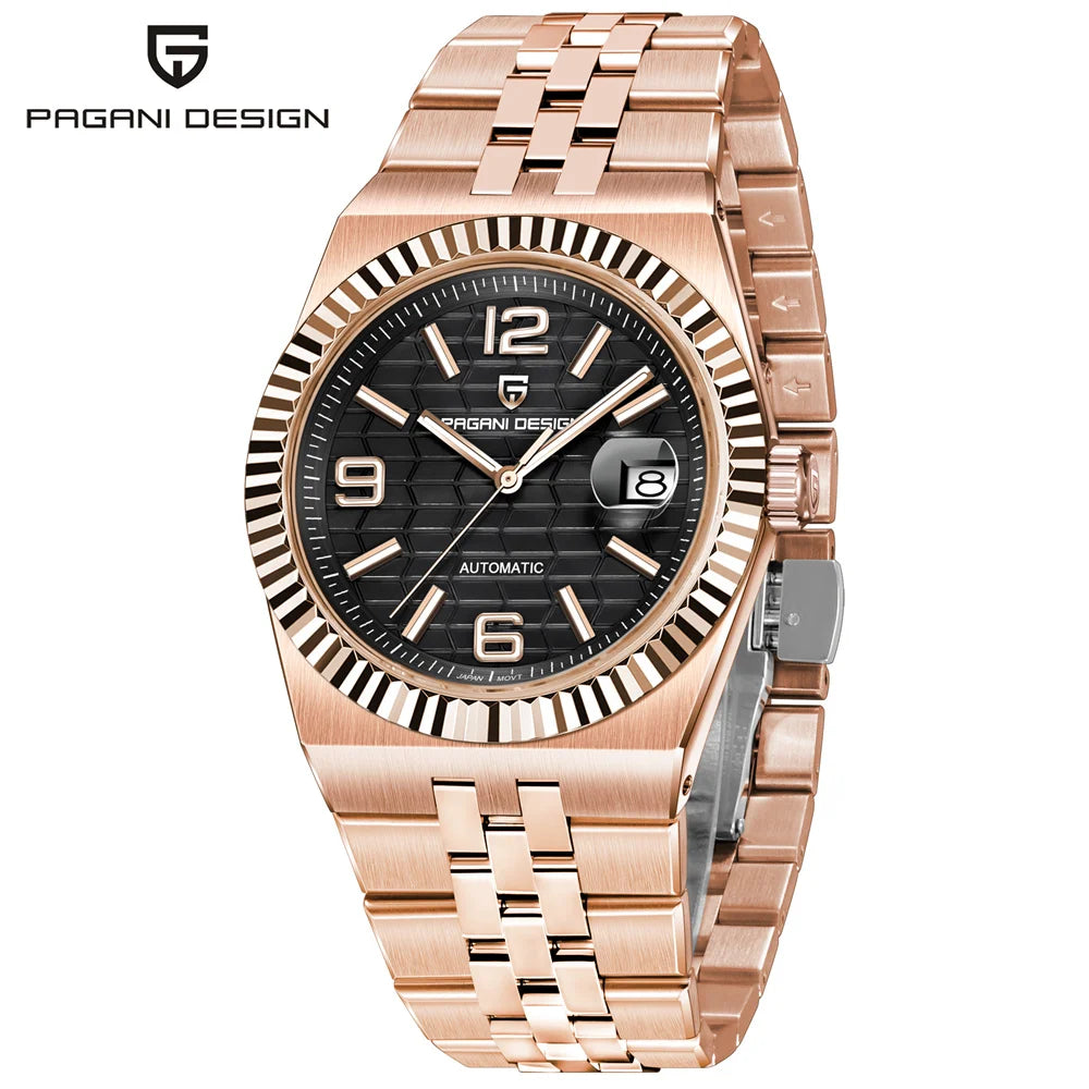 Montre Homme Luxe PAGANI DESIGN 2026 Automatique Cadran 3D Losange Verre Saphir – Business Fashion