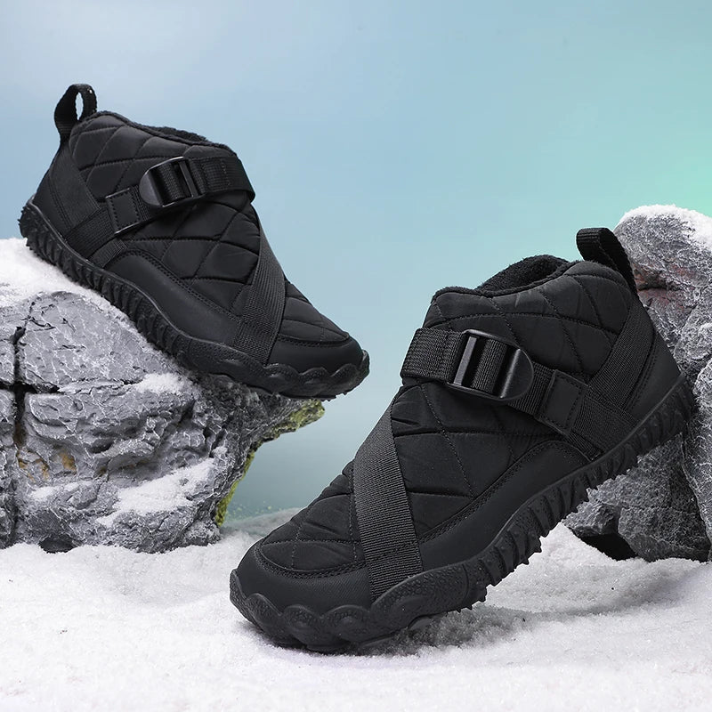 Boots Neige Homme Waterproof Fourrure – Chaussures Hiver Casual Outdoor Chaud Grande Taille