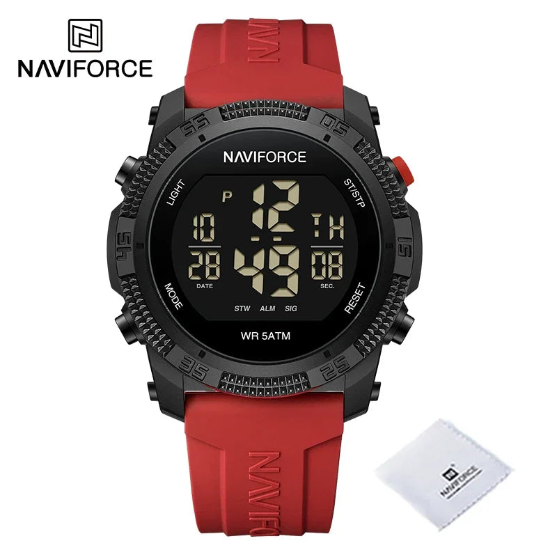 Montre Homme NAVIFORCE Sport Électronique Silicone 5ATM – Étanche Tendance Fashion